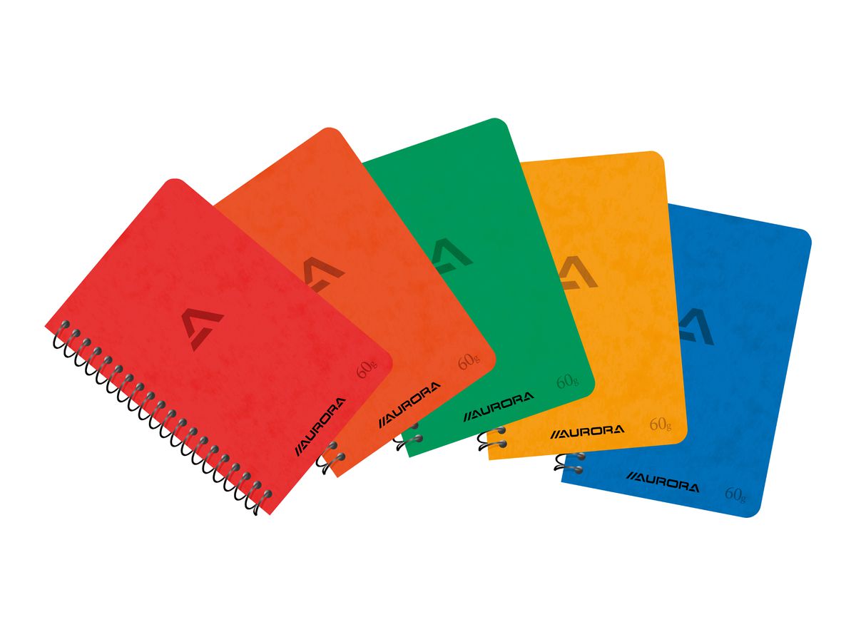 AURORA Taccuino a spirale 7,5x11cm 1140GQ5 assortito,a scacchi 5mm 80 p. (5411028020188)