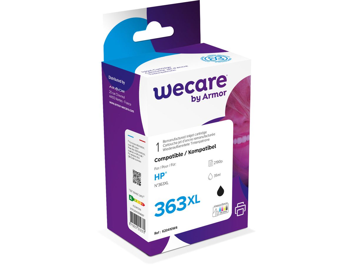WECARE Encre 363 rebuilt noir C8721EEWE p. HP PhotoSmart 8250 35ml (8715057012372)