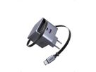 UGREEN Fast Charger 2-Port 45W GaN 65822 Retractable Cable (6941876268221)