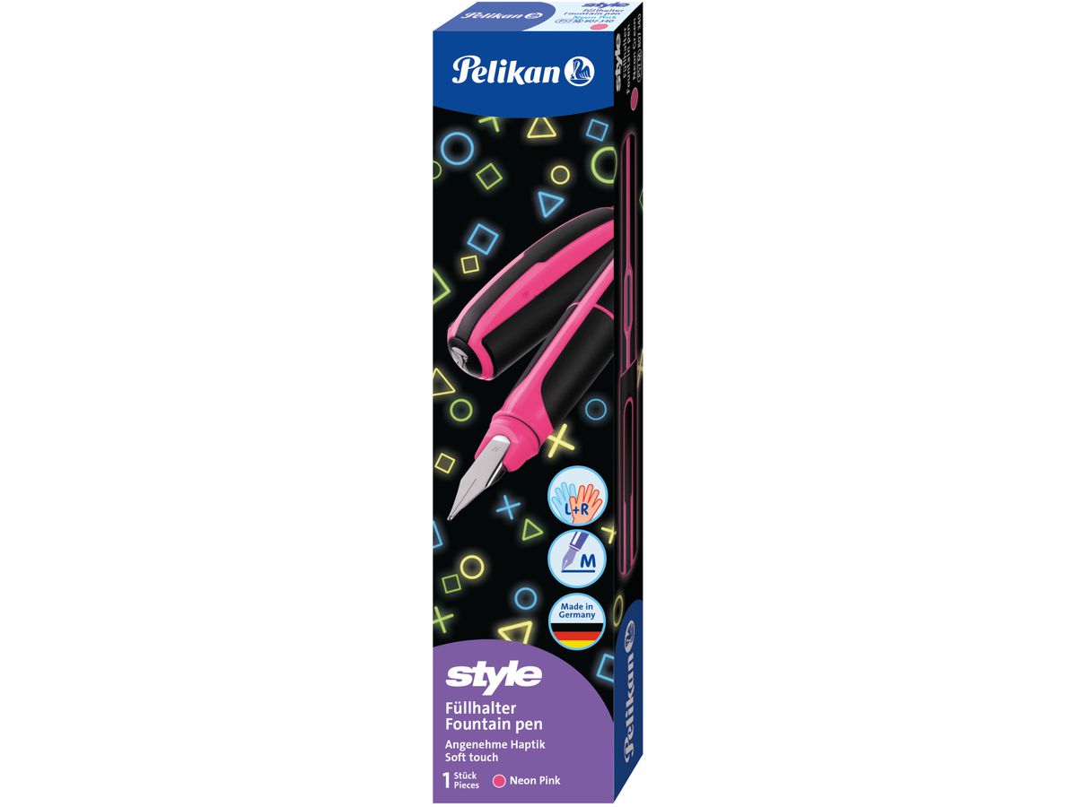 PELIKAN Stylo plume Style M 807340 neon pink (4012700807342)