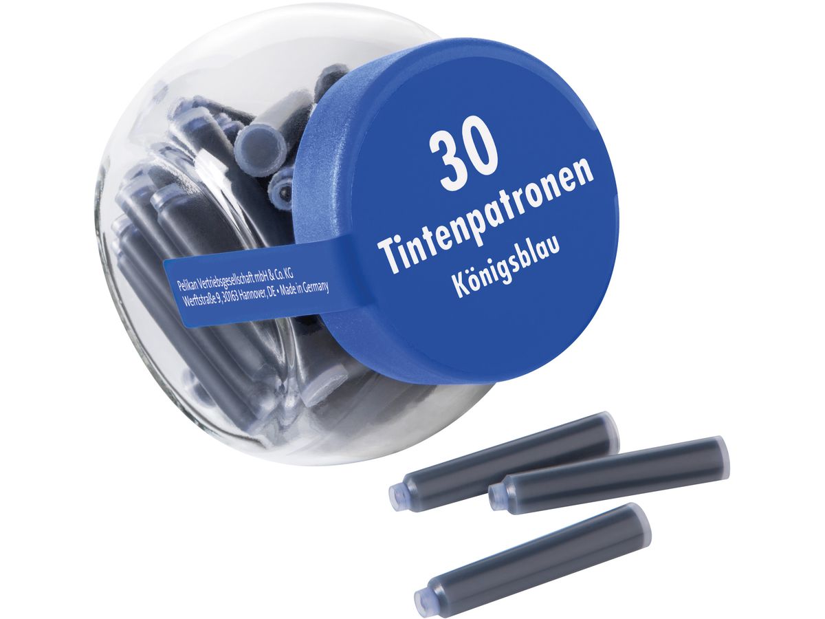 PELIKAN Cart. d'encre 154963 köngisbleu, 30 pcs. (4012700154965)