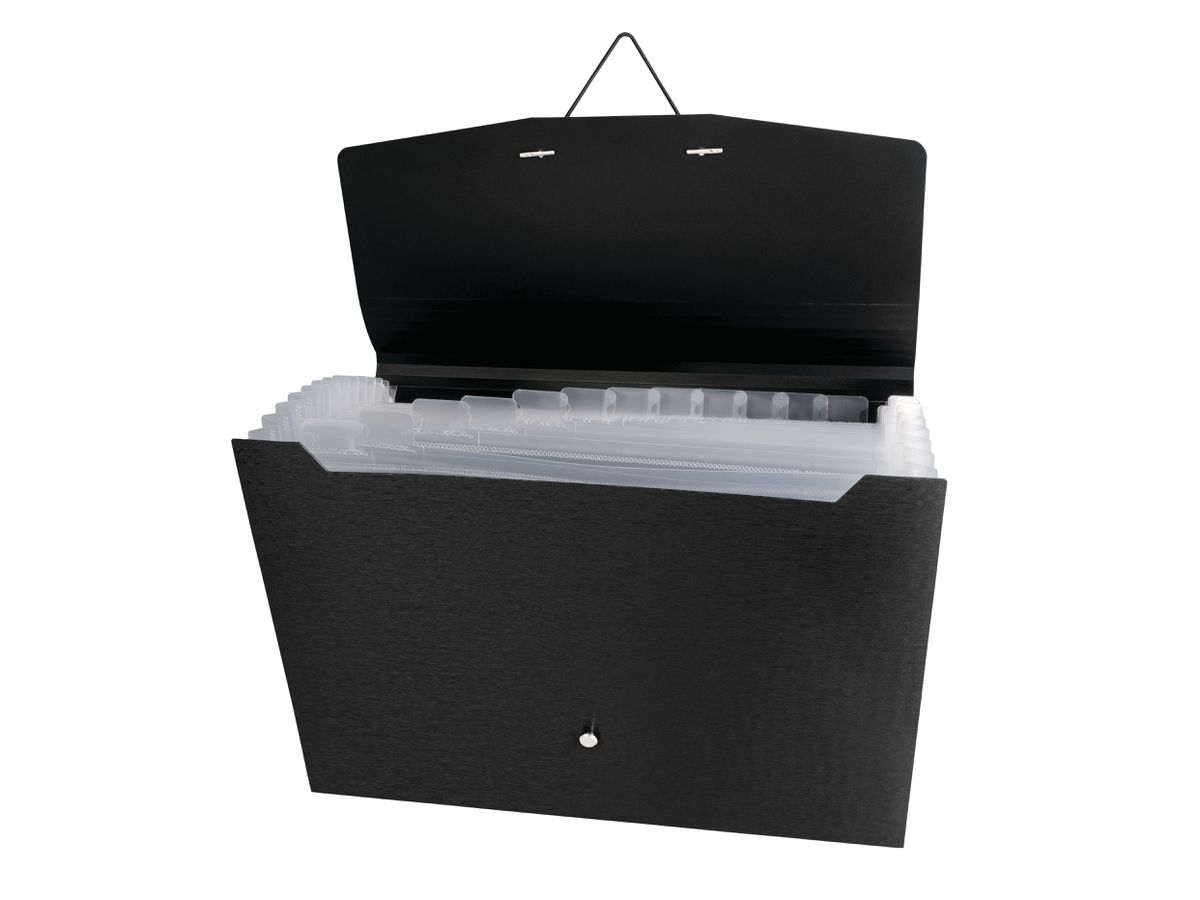 KOLMA Dossier à comp. LineaVerde A4 11.024.06 noir,12 Tabs,PP,Sand,recycl. (7611967113578)