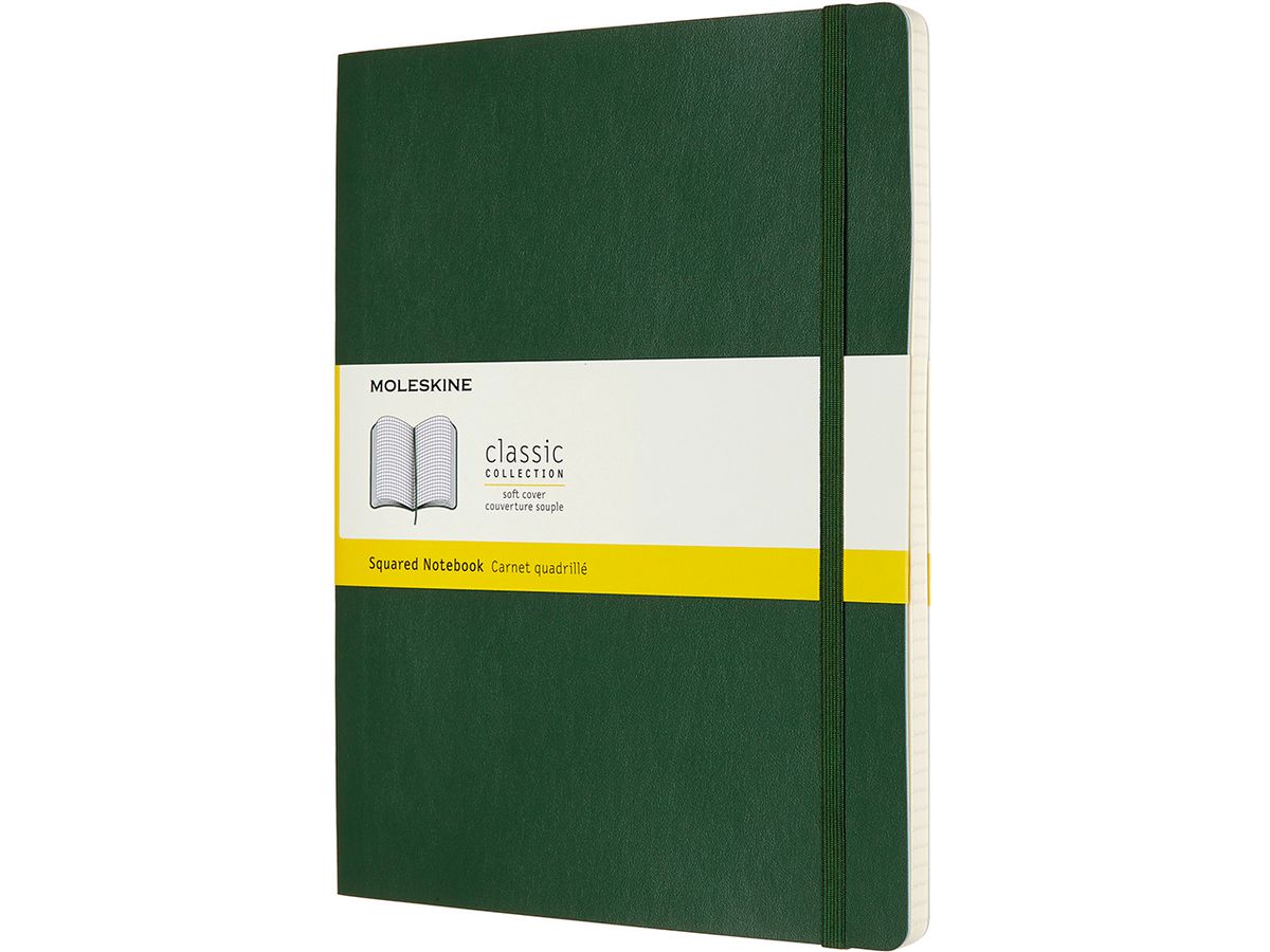 MOLESKINE Carnet XL SC 25x19cm 600073 quadrillé, vert, 192 pages (8053853600073)