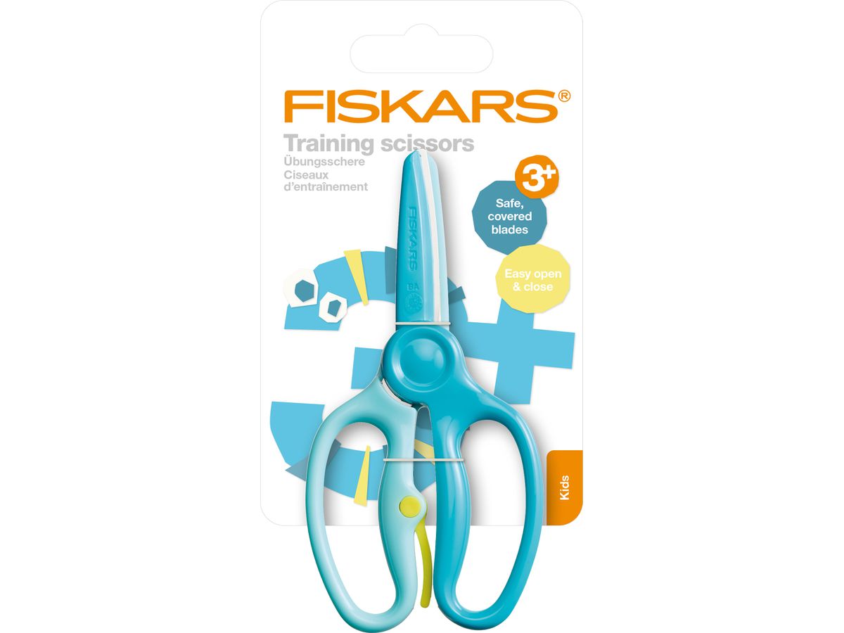 FISKARS Forbice bambini 8.6cm 1064068 turchese, per praticare (6424002014737)
