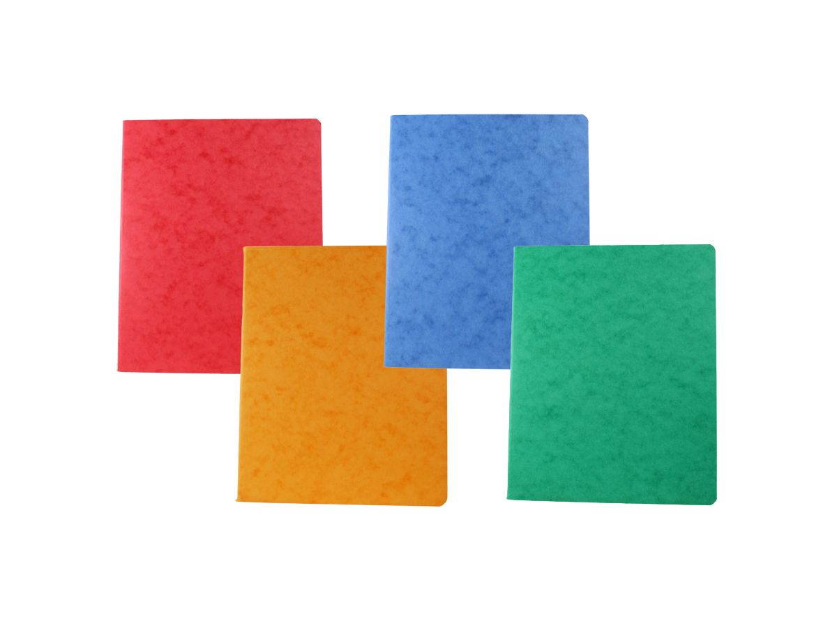 BÜROLINE Pressspanheft ass. A4 610067 kariert,5mm,80g, Rand 48 Blatt (7612532021304)