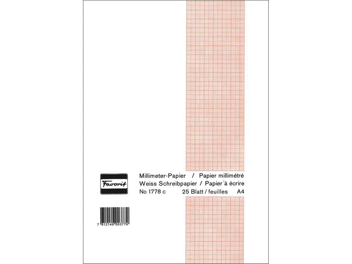 FAVORIT Blocco A4 1778 C bianco 80g 25 fogli (7612149003779)