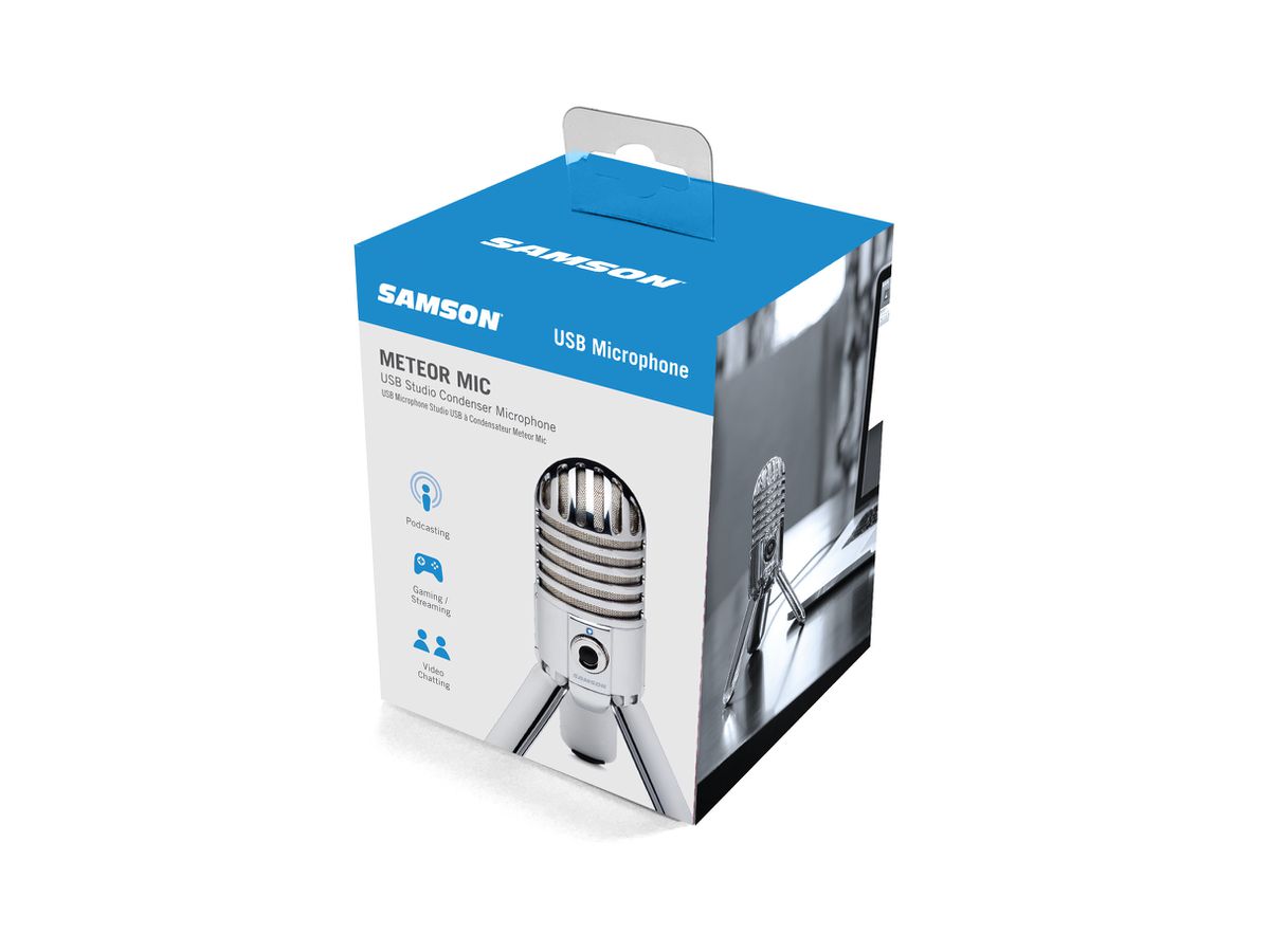 SAMSON Meteor USB Microphone chrome SAMTR Studio Condenser Micro (0809164012733)