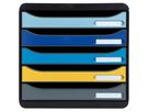 EXACOMPTA Cassettiera BeeBlue A4+ 3094202D Big Box Plus, 5 scomp. (9002494309424)