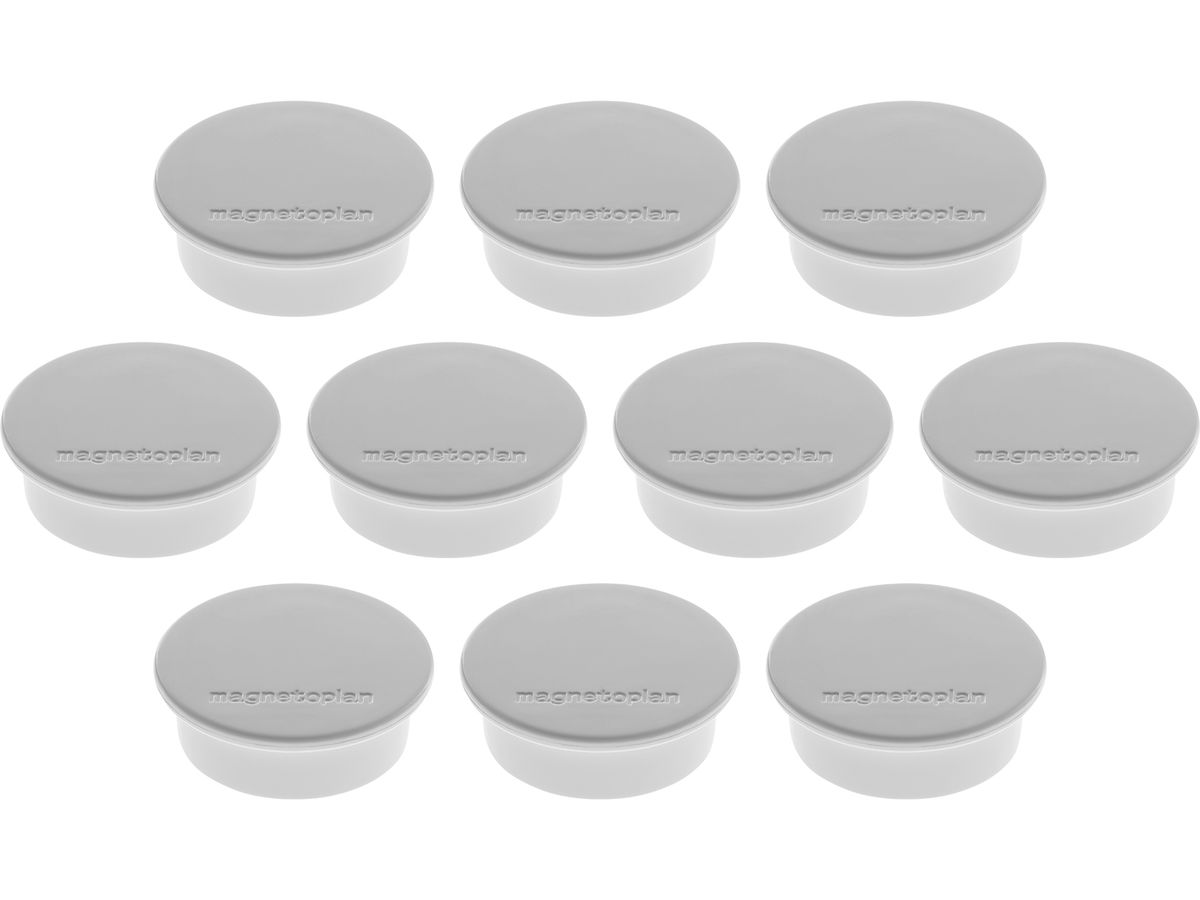 MAGNETOPLAN Aimant Discofix Color 40mm 1662001 gris, ca. 2.2 kg 10 pcs. (4013695010830)