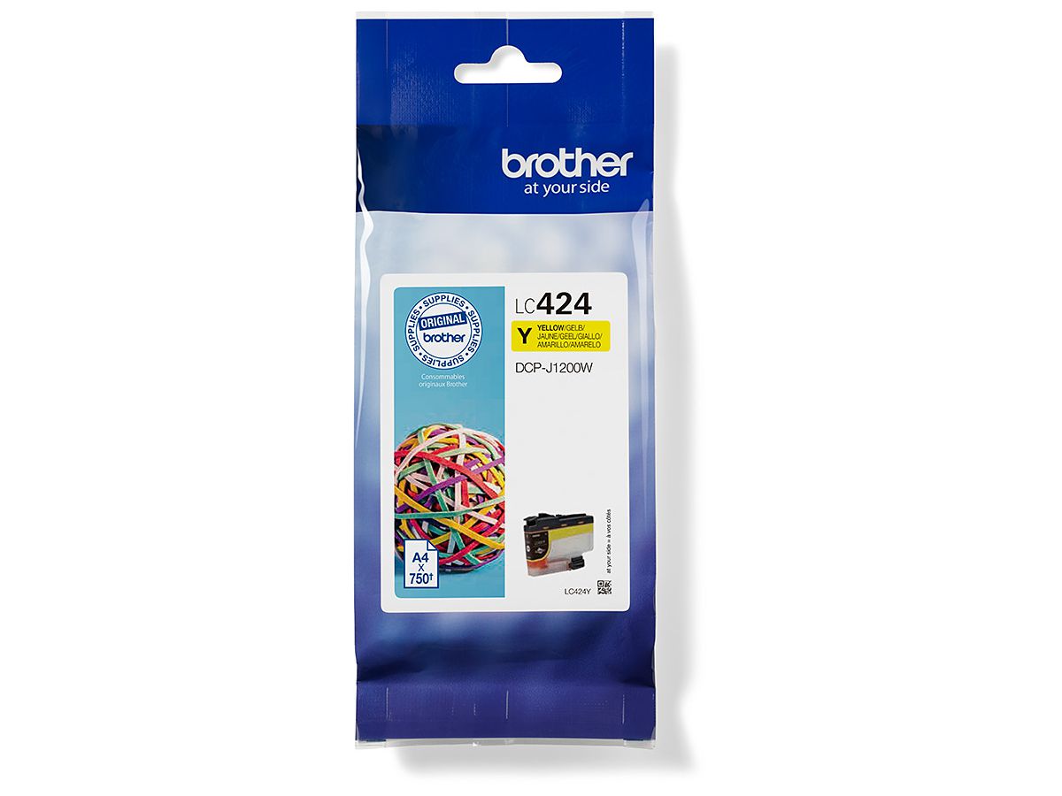 BROTHER Cartouche d'encre yellow LC-424Y DCP-J1200 750 pages (4977766810470)