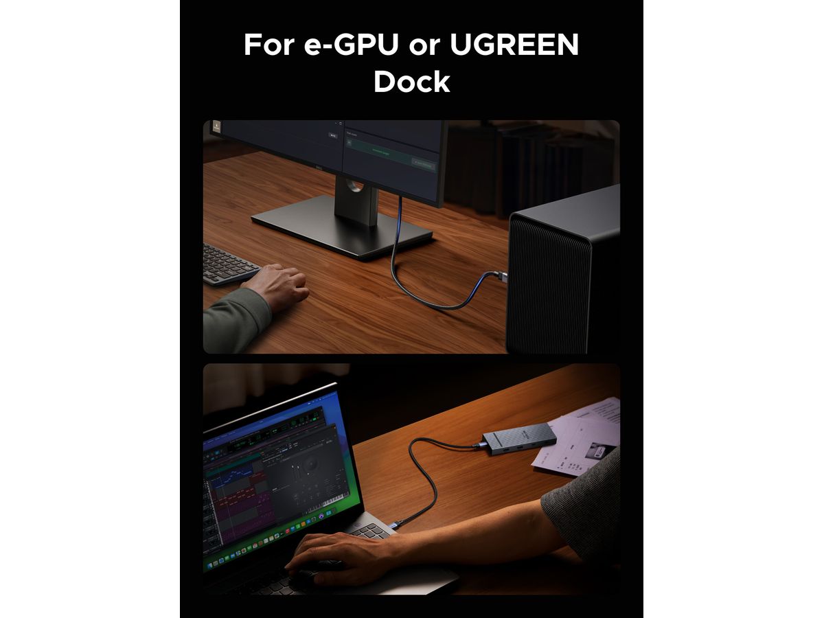 UGREEN Cable USB-C-C 5A,Max,4.0 Gen3 65175 240W,PD 3.1,40Gbps,1m (6941876261758)