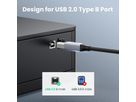UGREEN Printer Cab. USB-C-USB-B 2.0 80807 2m,Black,BB (6957303888078)