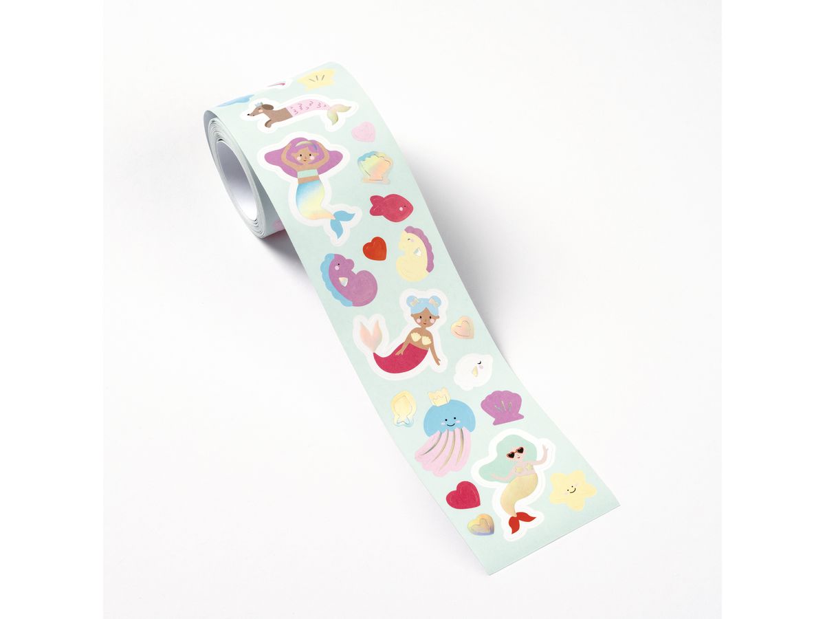 FOLIA Stickerrolle 4m 27101 Mermaids 368 Teile (4001868130225)