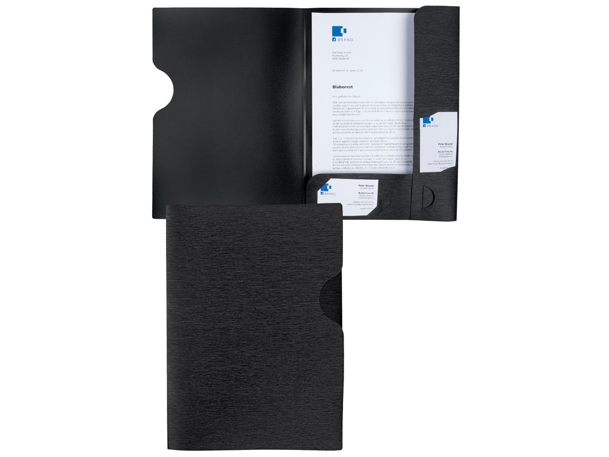 KOLMA Cartella present.LineaVerde A4 10.006.06 nero, PP, Sand, recycling (7611967100820)