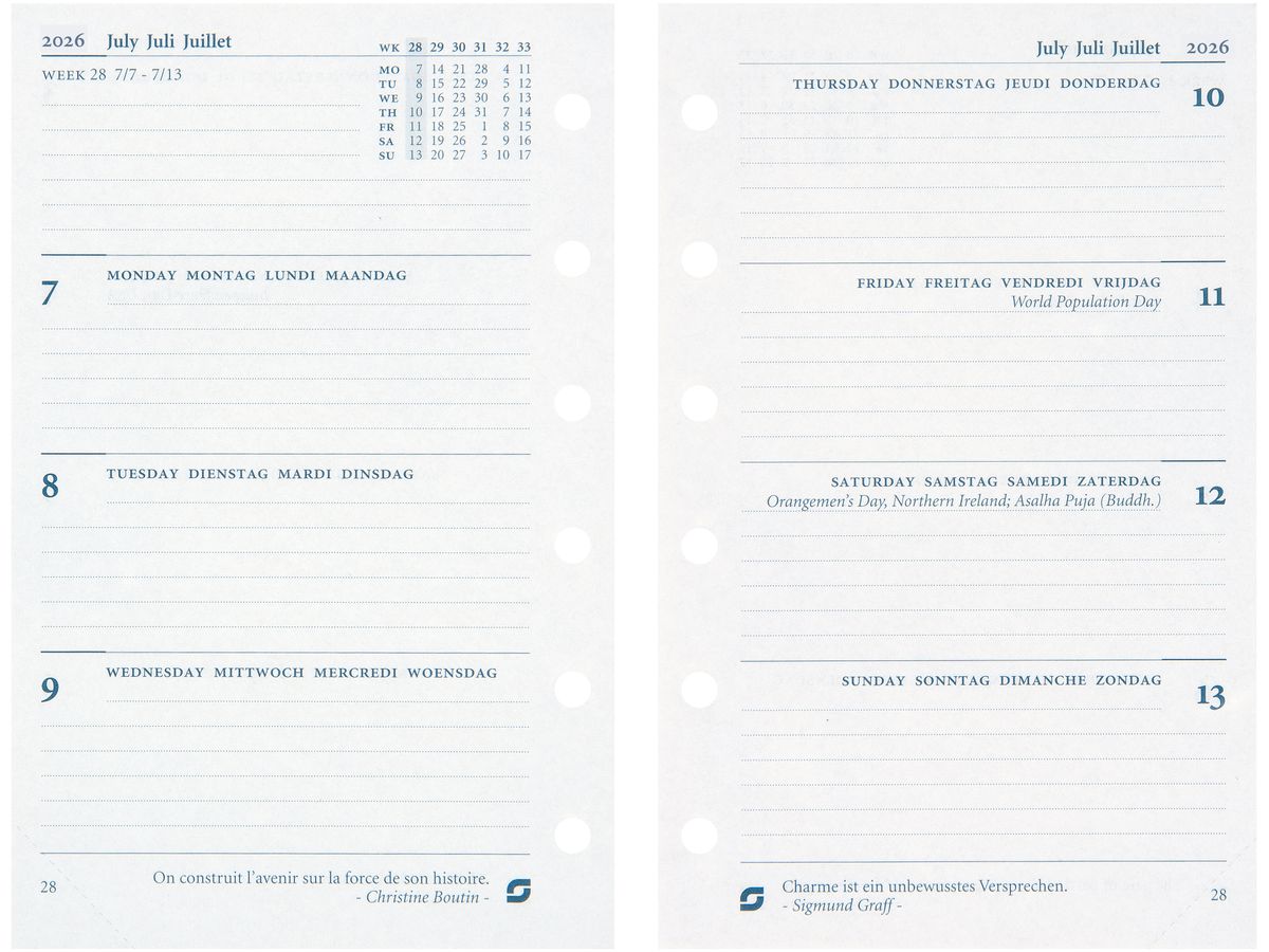 SUCCES Agenda Junior 2026 842207000026U 1S/2P recharge 8x12.5cm (8717481254274)