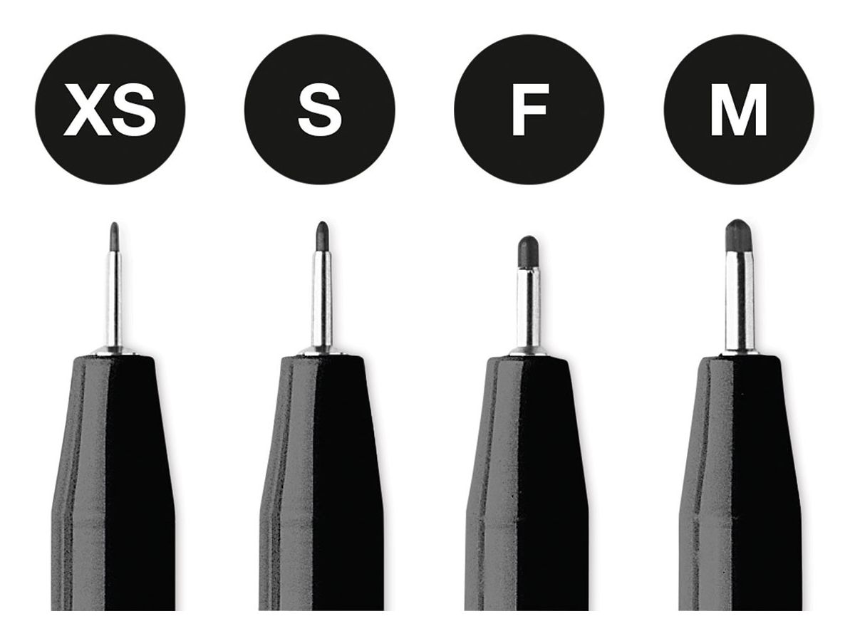 FABER-CASTELL Pitt Tuschestift Set 167115 permanent, noir 4 pcs. (4005401671152)