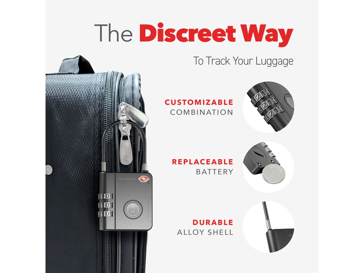 KEYSMART SmartLock KS520-BLK TSA Approved Find My Lock (0810024057221)