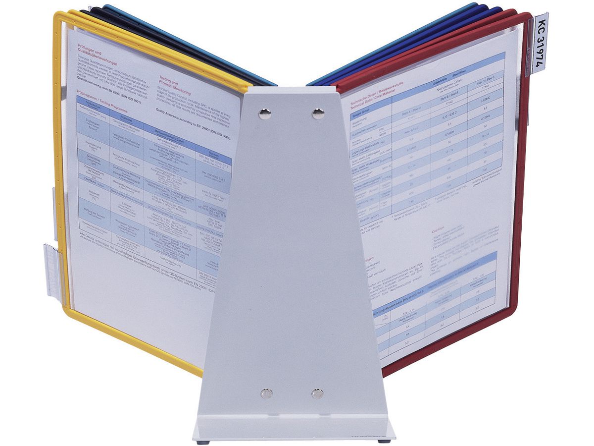 DURABLE Sistema d.present.VARIO Table 557000 colorato, di 10 pannelli A4 (4005546502588)