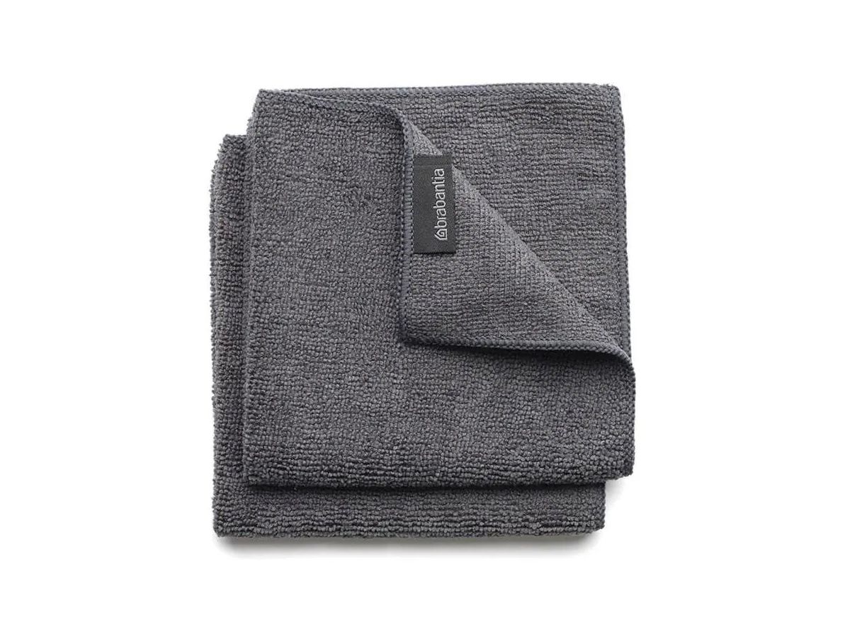 BRABANTIA Mikrofaser-Reinigungstuch 118029 dark 2 Stück (8710755118029)