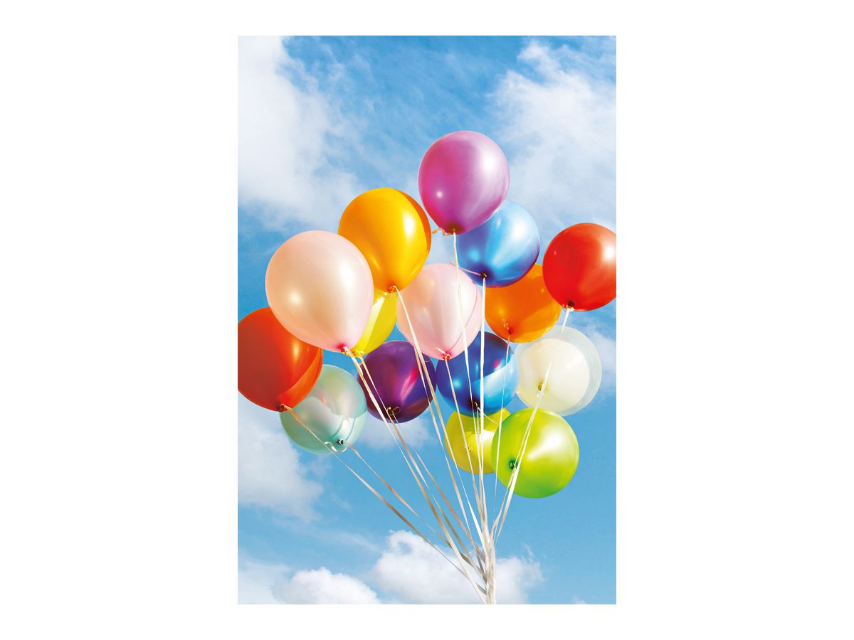 ABC Biglietto d'auguri bianco B6 51825 Palloncini colorati (7611119212180)