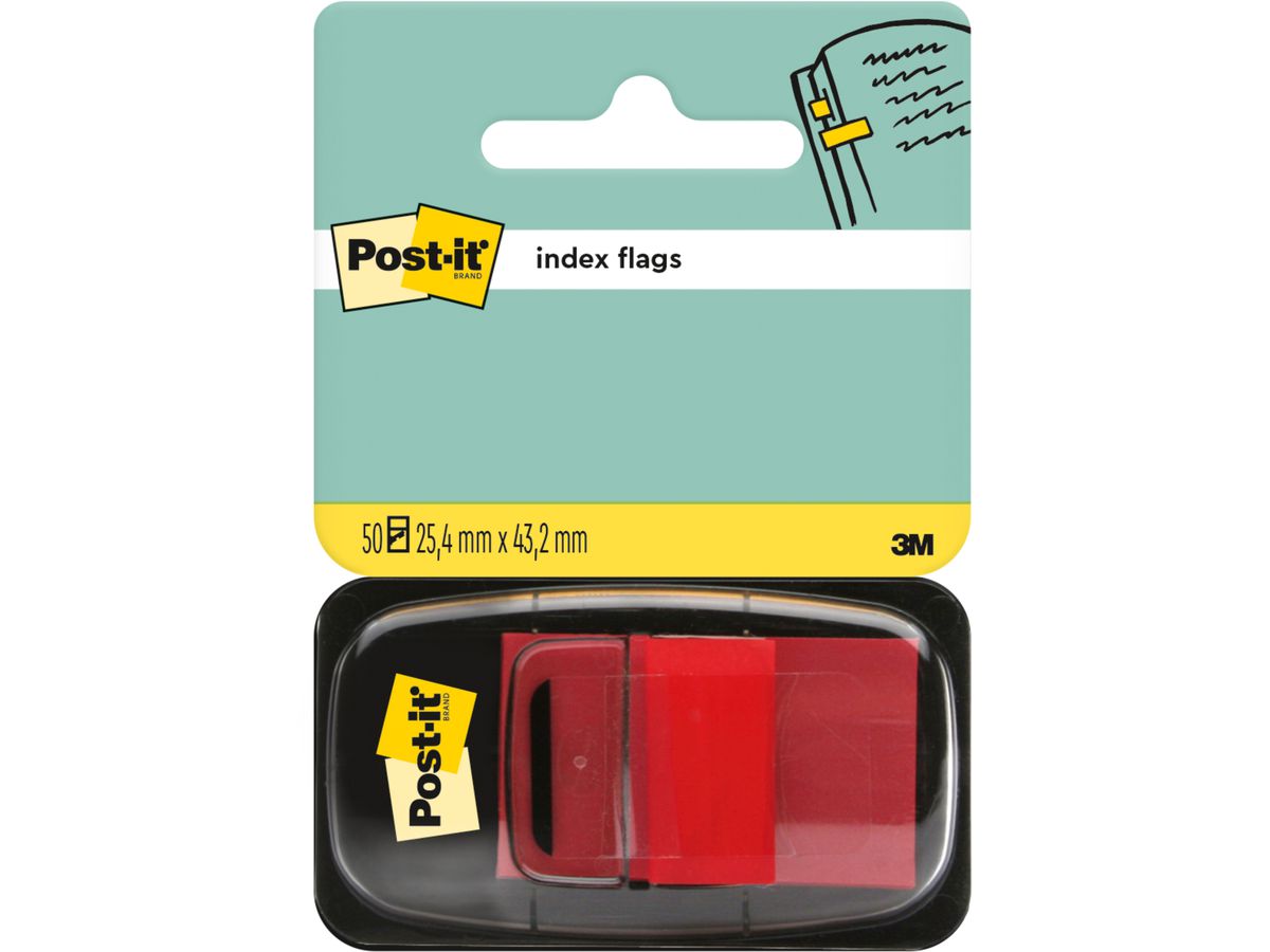 POST-IT Index Tabs 25,4x43,2mm 680-1 rot/50 Tabs (0021200706882)