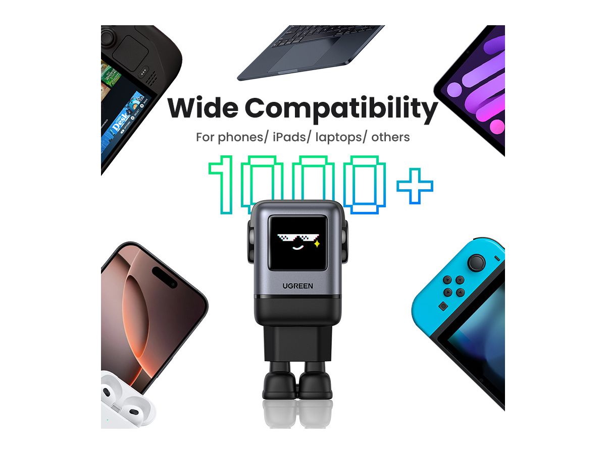 UGREEN USB-C Wallcharger Uno RG 45515B 100W,4-Port,GaN,Fast Charg. (6941876249787)