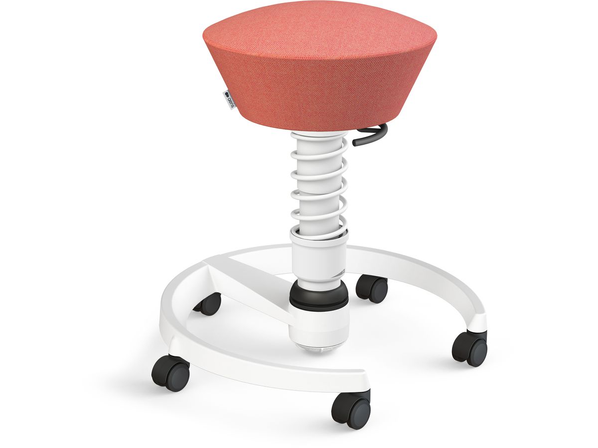 AERIS Tabouret Swopper 102HBSTWHWHC rosa/blanc à roulettes (4250200430695)