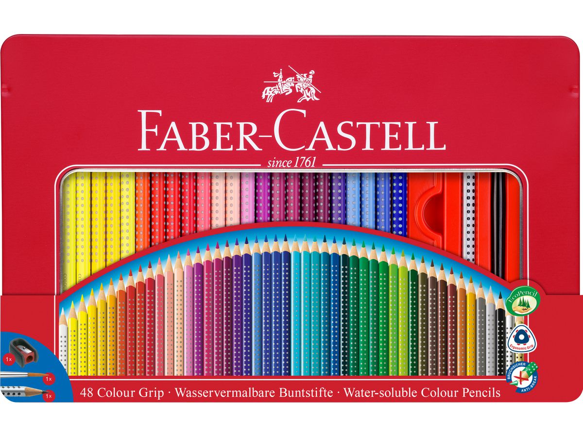 FABER-CASTELL Matita colorata Colour Grip 112448 48 pz., busta (4005401124481)