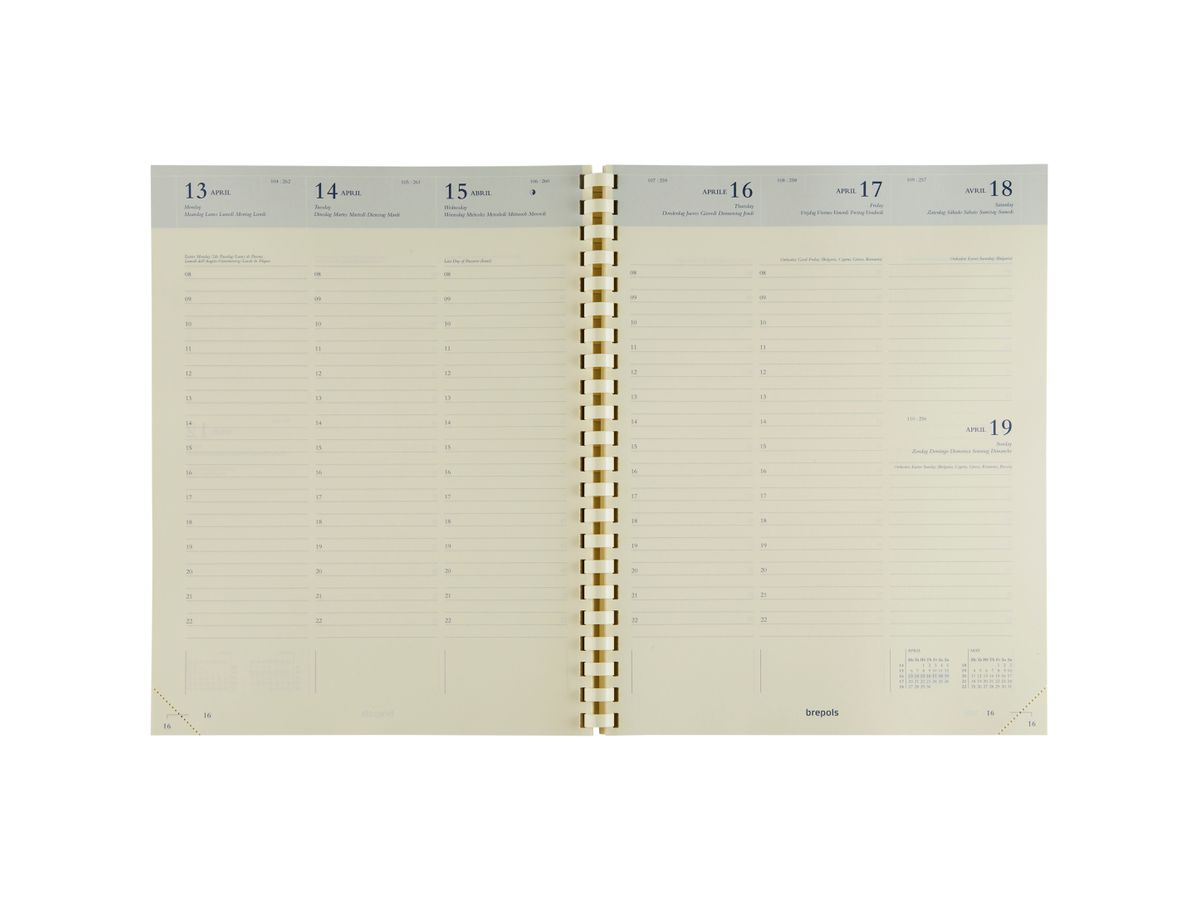 BREPOLS Agenda Concorde 2026 0.240.9900 1S/2P Rempl. chamois 21x27cm (5412303106658)
