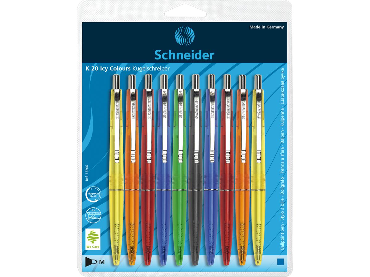 SCHNEIDER Kugelschreiber K20 Icy 73206 ass., 10 Stück (4004675044860)