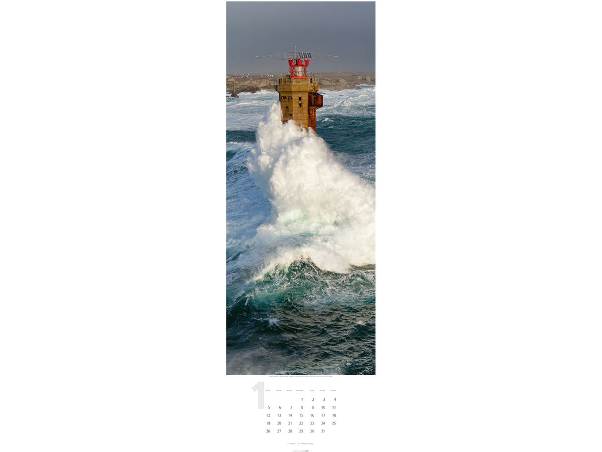 WEINGARTEN Bildkalender 2026 2951500+26 Leuchttürme DE 34x98cm (9783839901601)
