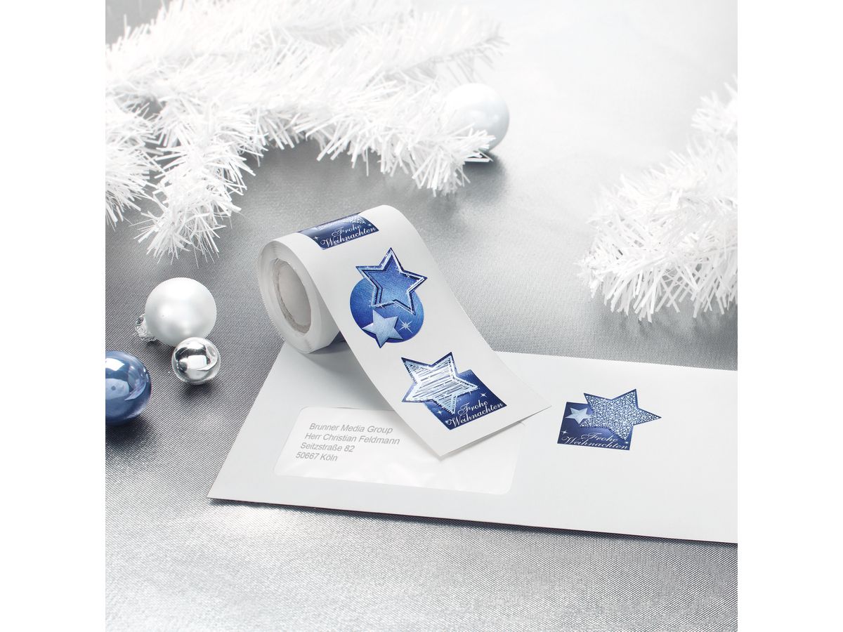 SIGEL Sticker 43x35mm CS115/W natale 200 pezzi (4004360869082)