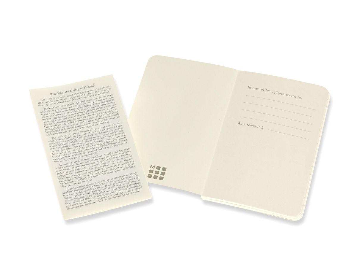 MOLESKINE Cahier 2x 10.5x6.5cm 620558 en blanc,lilac/rouge,56 p. (8058647620558)