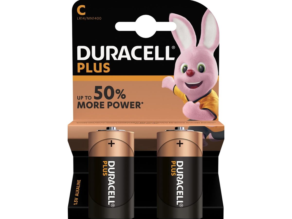 DURACELL Batterie Plus Power MN1400 C, LR14, 1.5V 2 Stück (5000394019089)
