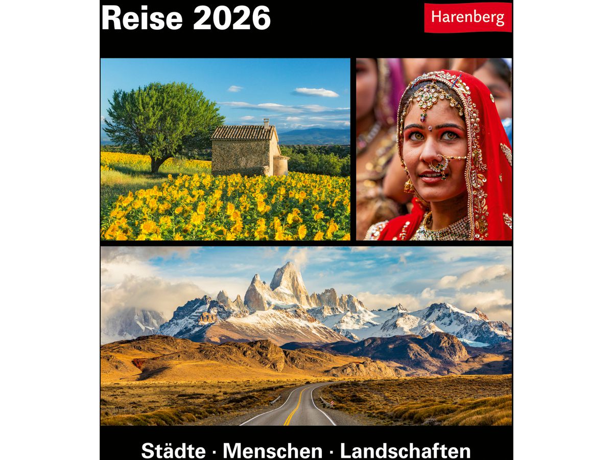 HARENBERG Abreisskalender 2026 2105000+26 Reise DE 15.4x16.5cm (9783840035548)