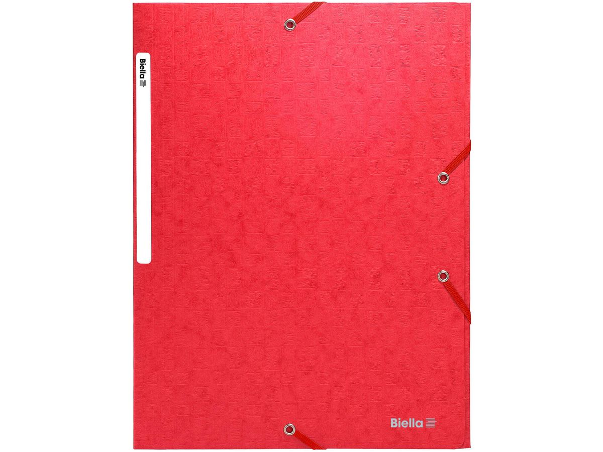 BIELLA Gummibandmappe A4 17840045U rot, 590gm2 220 Bl. (7611365255429)
