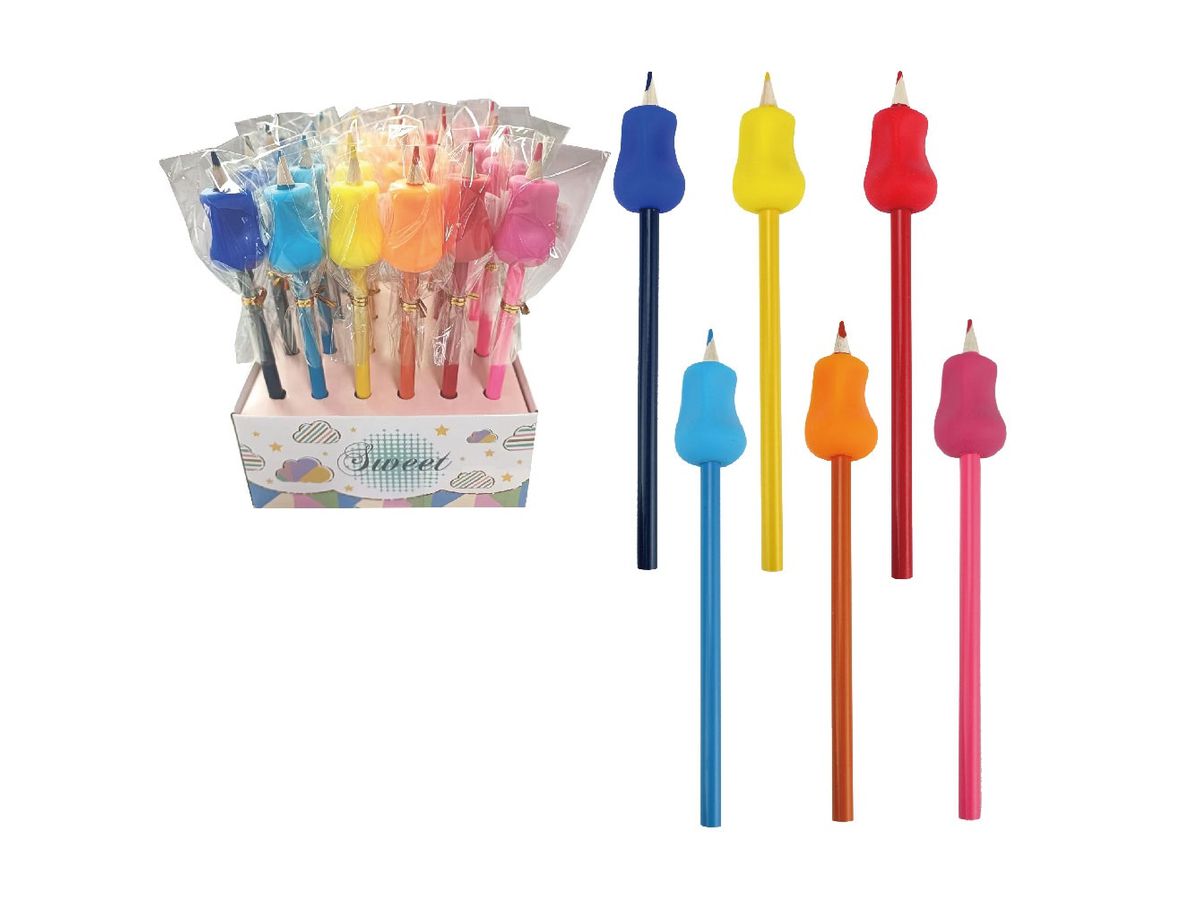 ROOST Crayon coul. avec support HPTS-130 6 assortis (7612532057044)