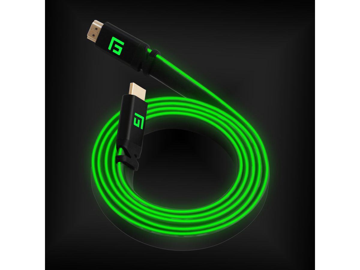FLOAT GRIP High-Speed LED HDMI Cable FG-HDMILED-300-GREEN 3M, v2.1 Green (5713474051052)