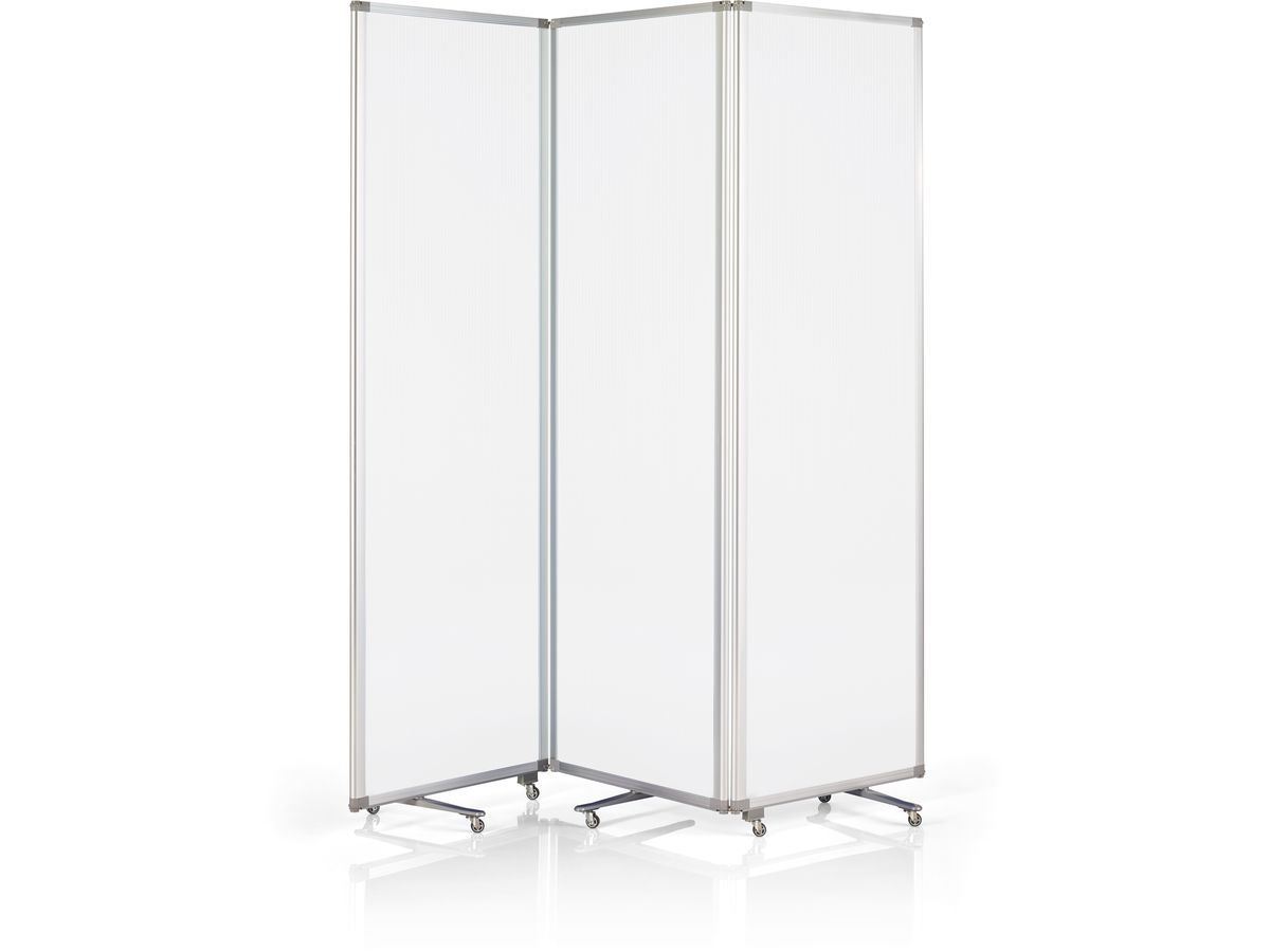 MAGNETOPLAN Divisorio mobile large 1105351 trasp., 3-sel. 1810x1800mm (4013695034652)
