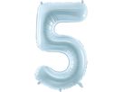 PARTYDECO Palloncino in foil no. 5 72cm FB230P5001J azzurro (5904555034747)