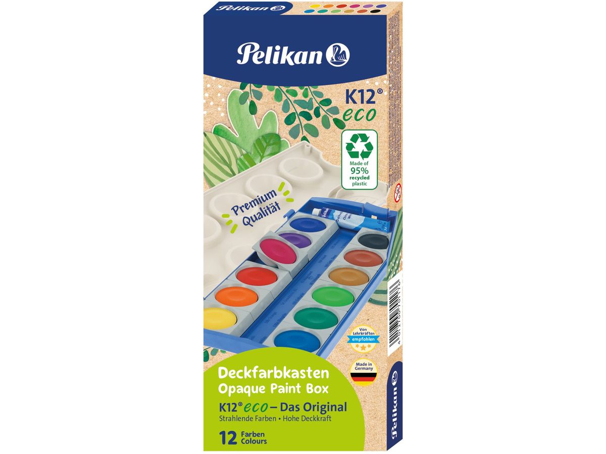 PELIKAN Scatola di vernice K12 eco 701174 12 colori (4012700701176)