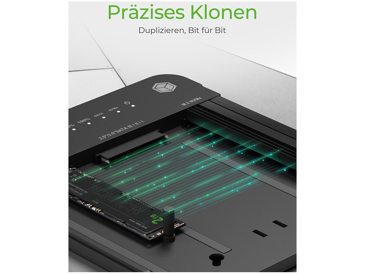 ICY BOX Docking- & Clonestation IB-2915MSCL-C31 M.2 to M.2 & 2.5 & 3.5 (4250078173496)