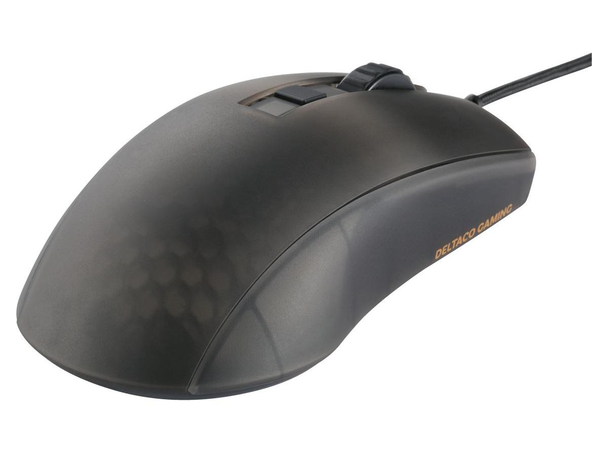 DELTACO Ultralight Gaming Mouse,RGB GAM-144 Semi-Transparent,DM310,Black (7333048058591)
