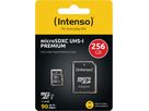 INTENSO Micro SD Secure Digital Cards 3423492 SD Adapter 256GB (4034303028801)