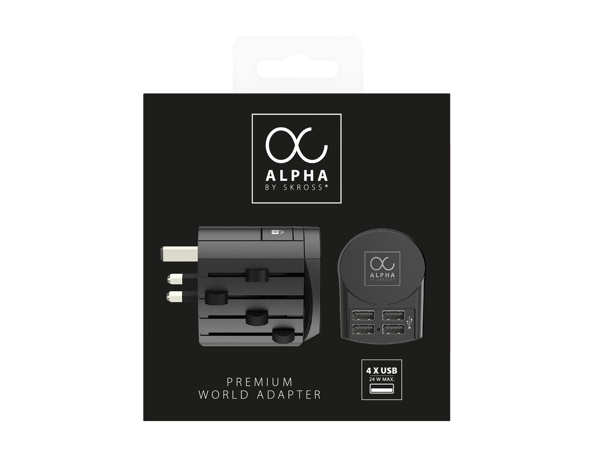 SKROSS World Adapter Premium Series 1.104102 Alpha Europe USB Charger 4A (7640166327295)