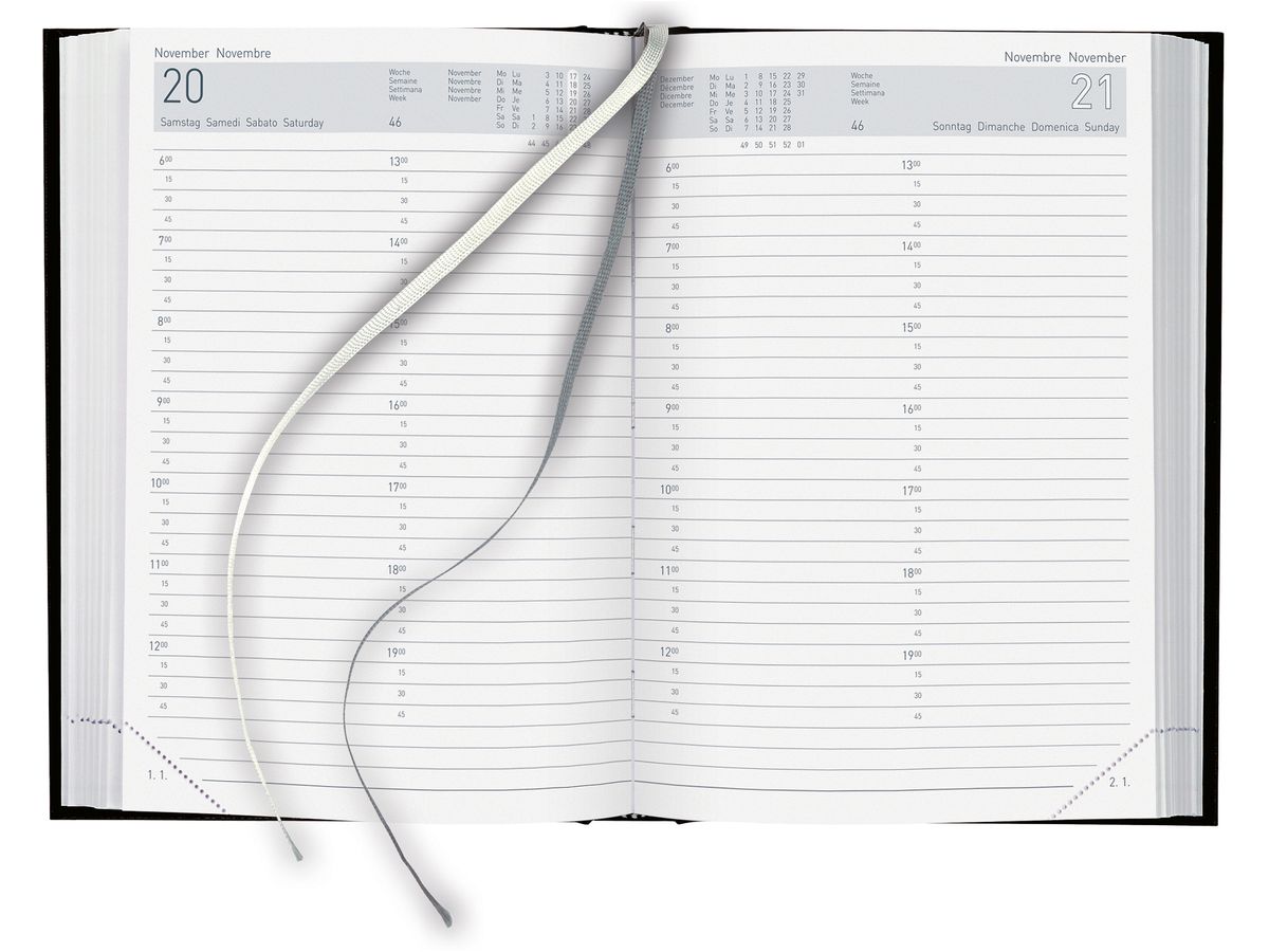 BIELLA Agenda Manager 2026 806511020026U 1G/1P nero ML 14.5x20.5cm (7611365523863)