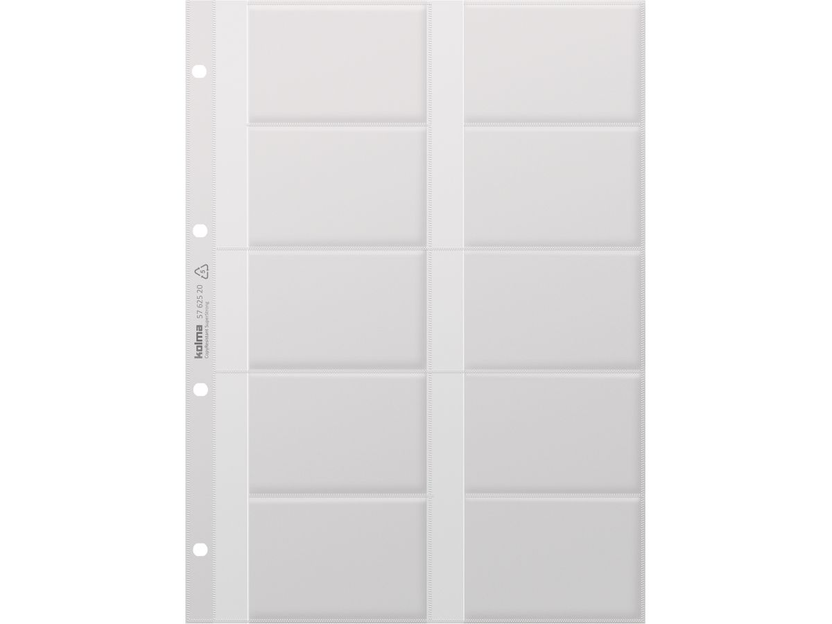 KOLMA Poche transparent A4 57.625.20 CopyResistant, cartes 5 pcs. (7611967570319)