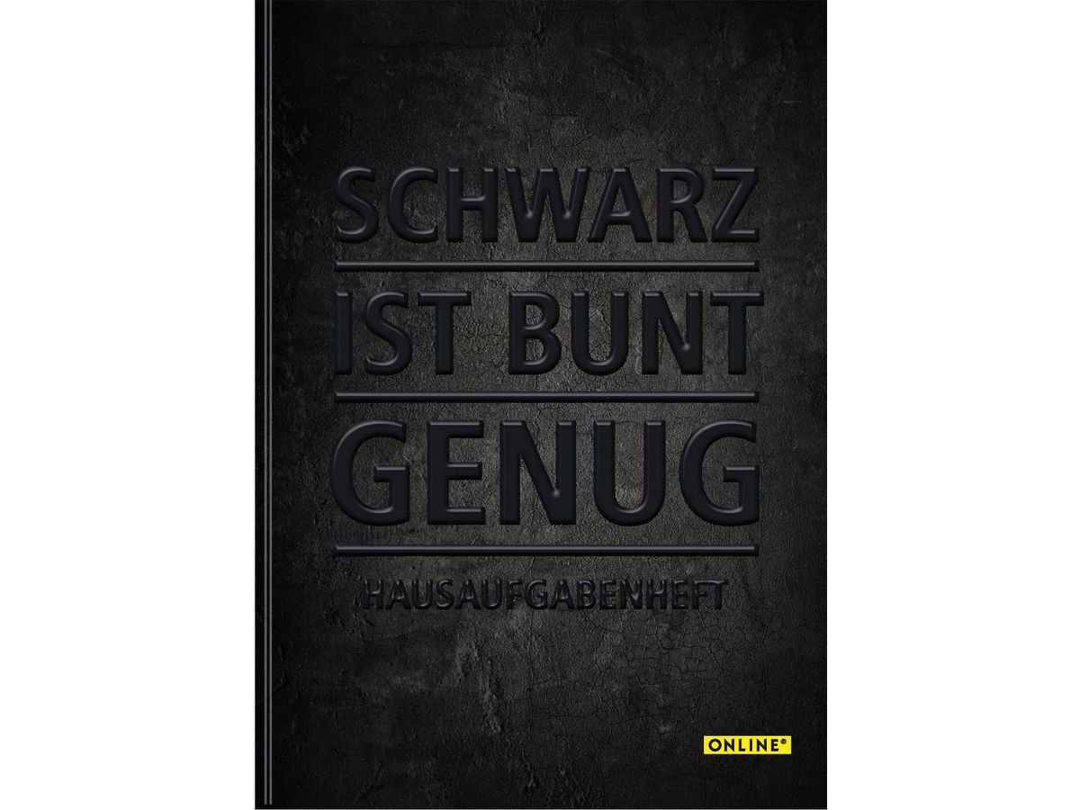 ONLINE Hausaufgabenheft A5 10127/12 Schwarz (4014421101273)