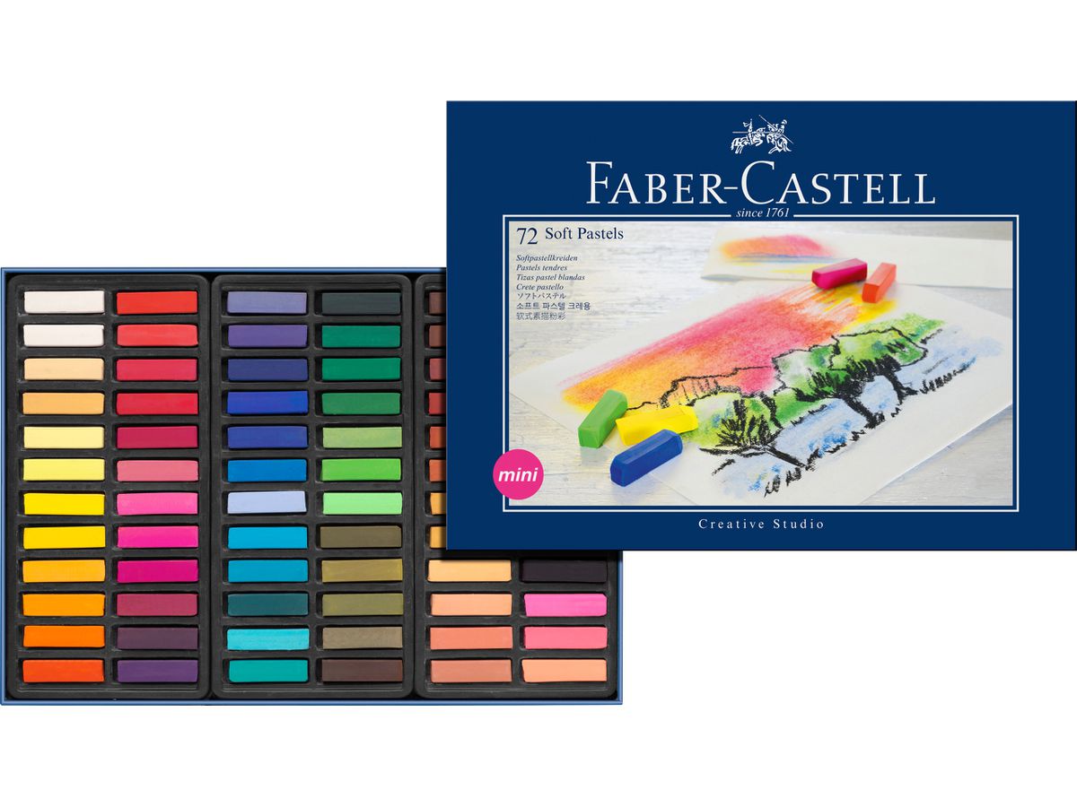 FABER-CASTELL craies pastell Mini 128272 boîte en carton à 72 pce (4005401282723)