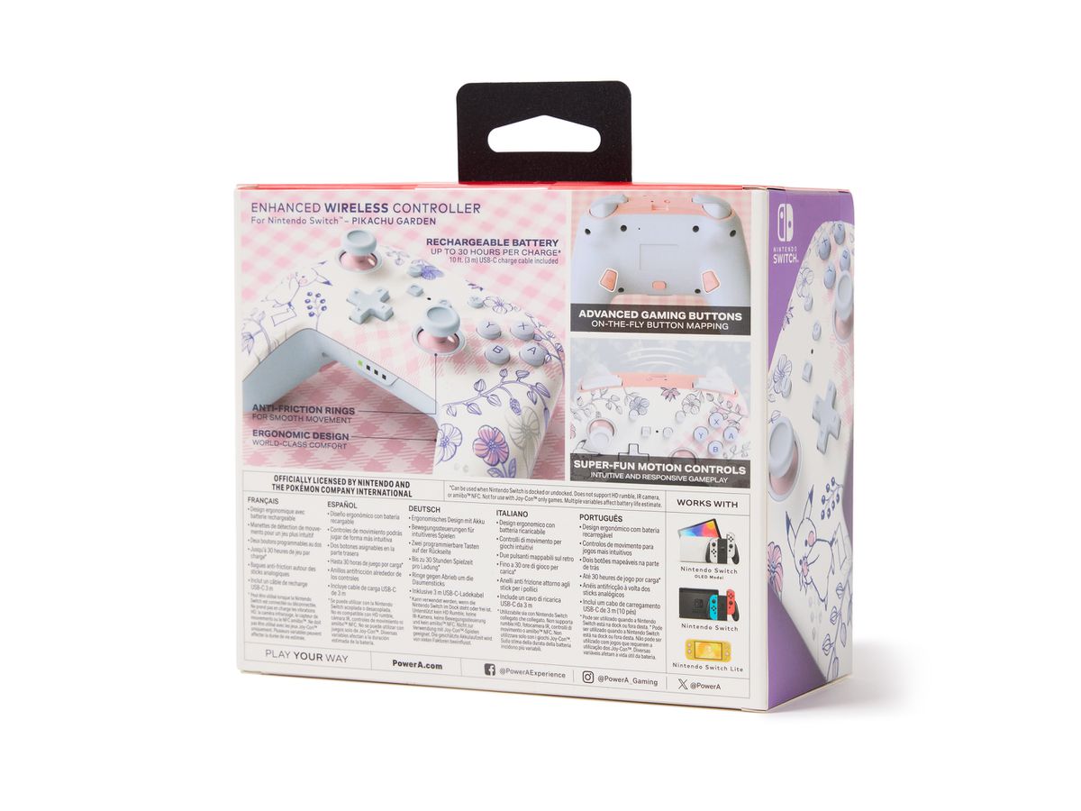 POWER A Enhanced Wireless Ctrl. NSGP0257-01 NSW, Pikachu Garden (0617885085512)